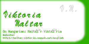 viktoria maltar business card